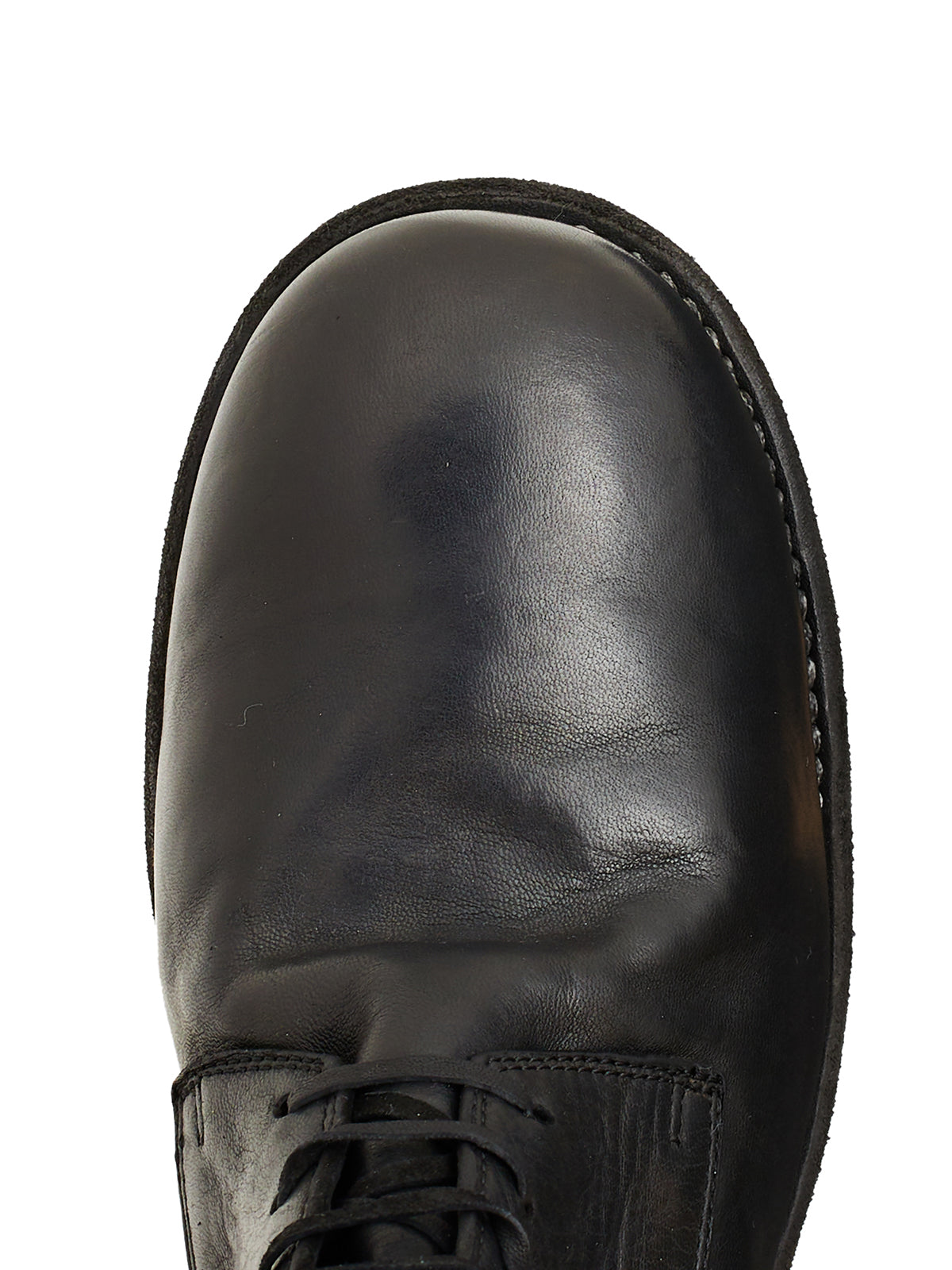 GUIDI Lace-Up Leather Ankle Boots for Men