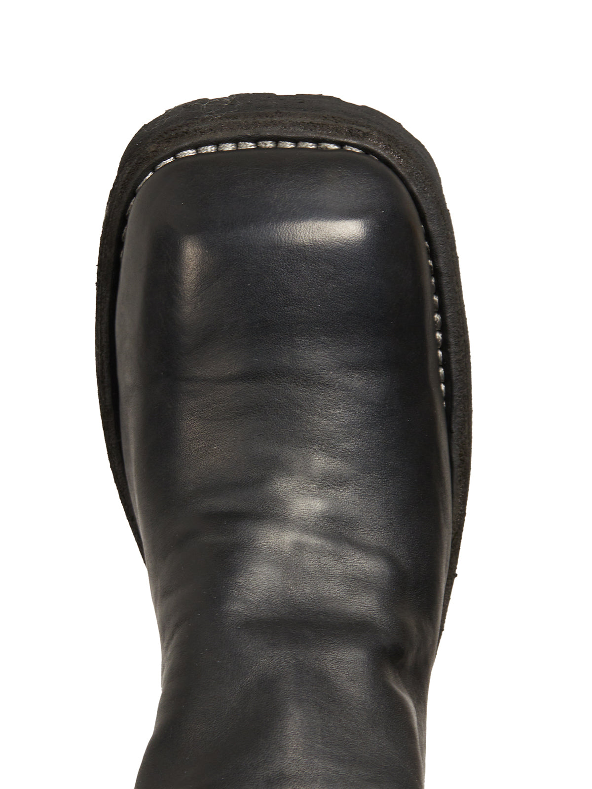 GUIDI Laced Leather Knee-High Zip Boots