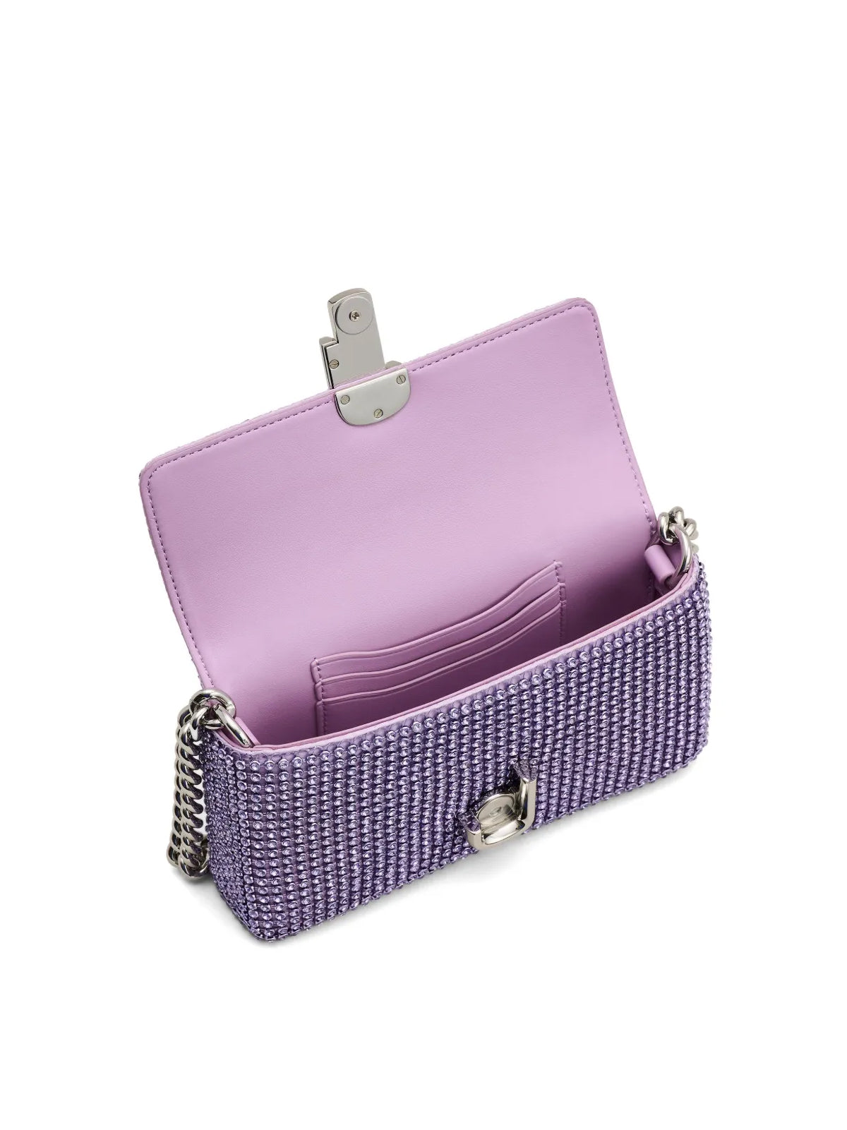 MARC JACOBS Mini Rhinestone Logo Shoulder Handbag - 19x11x4 cm