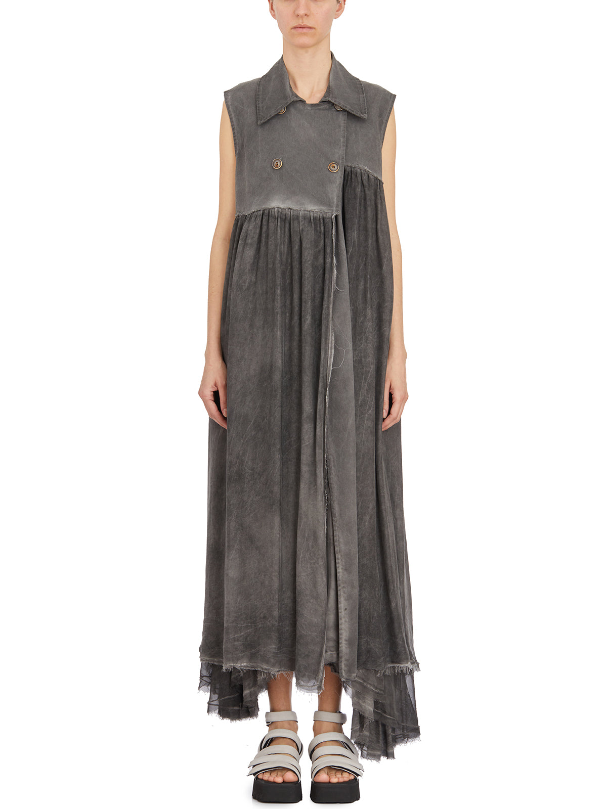 SANCTAMUERTE Long Tailored Gilet for Women - Size S