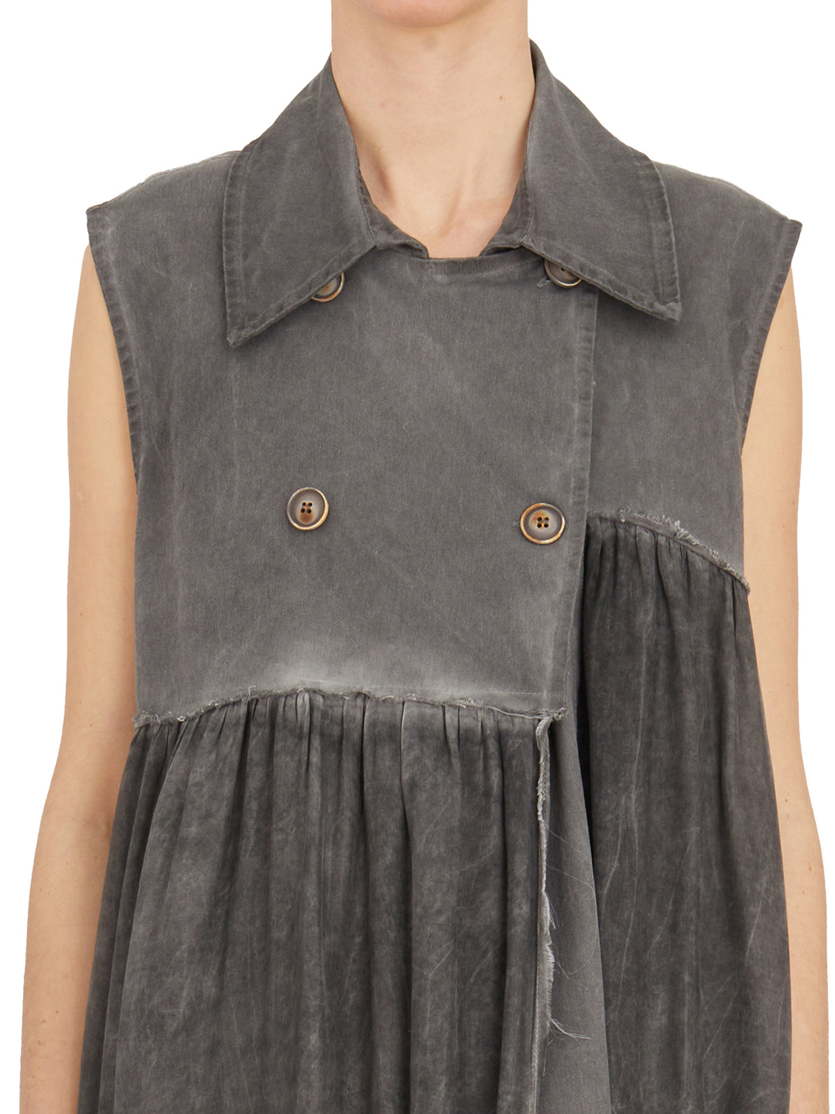 SANCTAMUERTE Long Tailored Gilet for Women - Size S