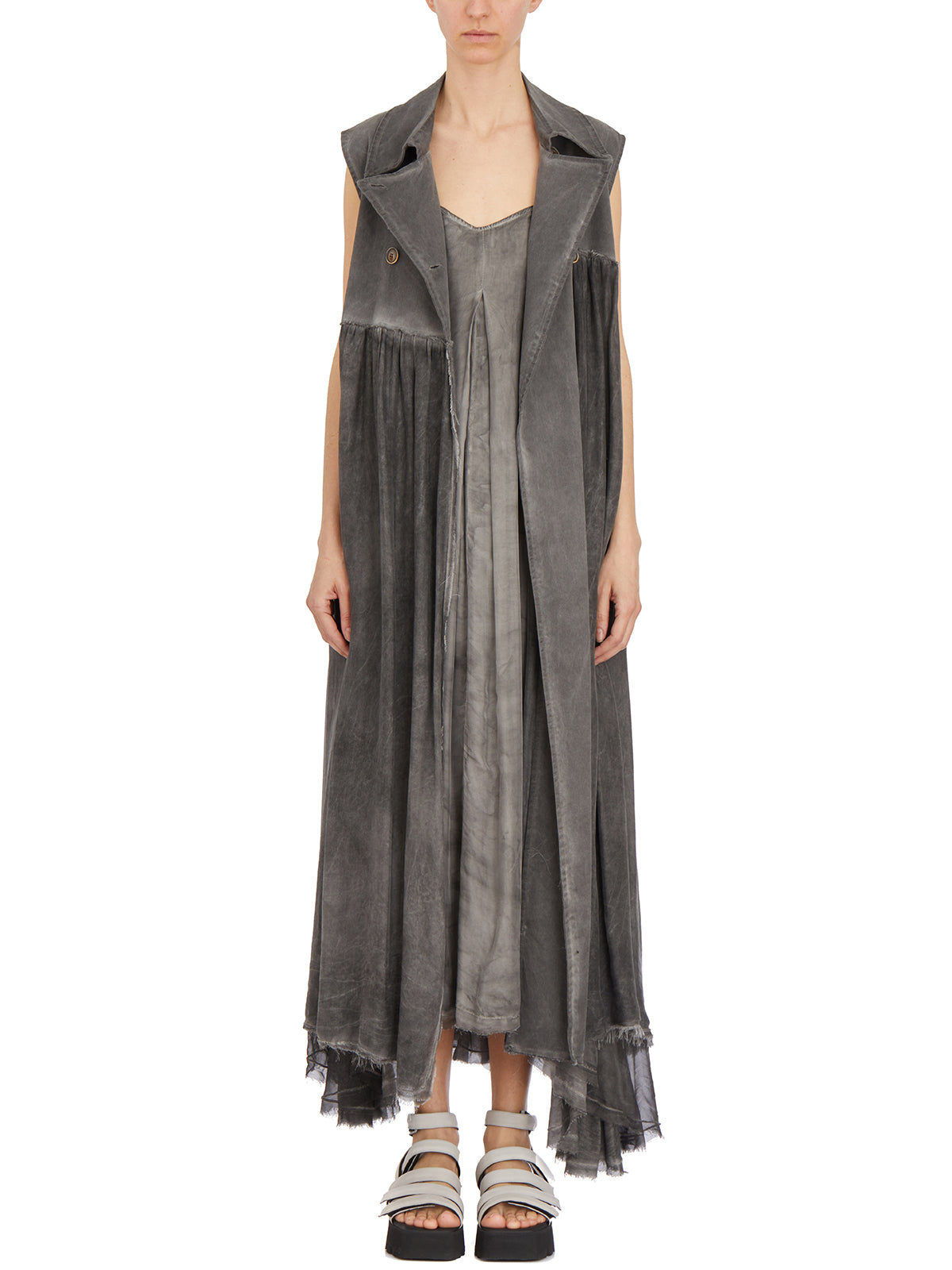 SANCTAMUERTE Long Tailored Gilet for Women - Size S