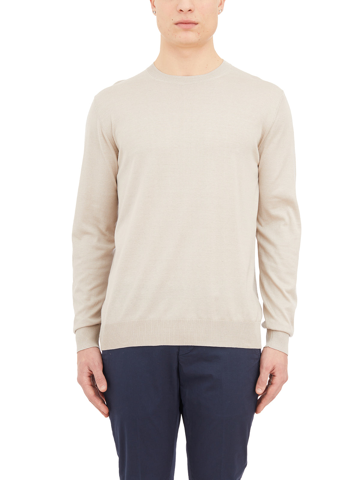 PAOLO PECORA Silk Cotton Crewneck Sweater - Size M