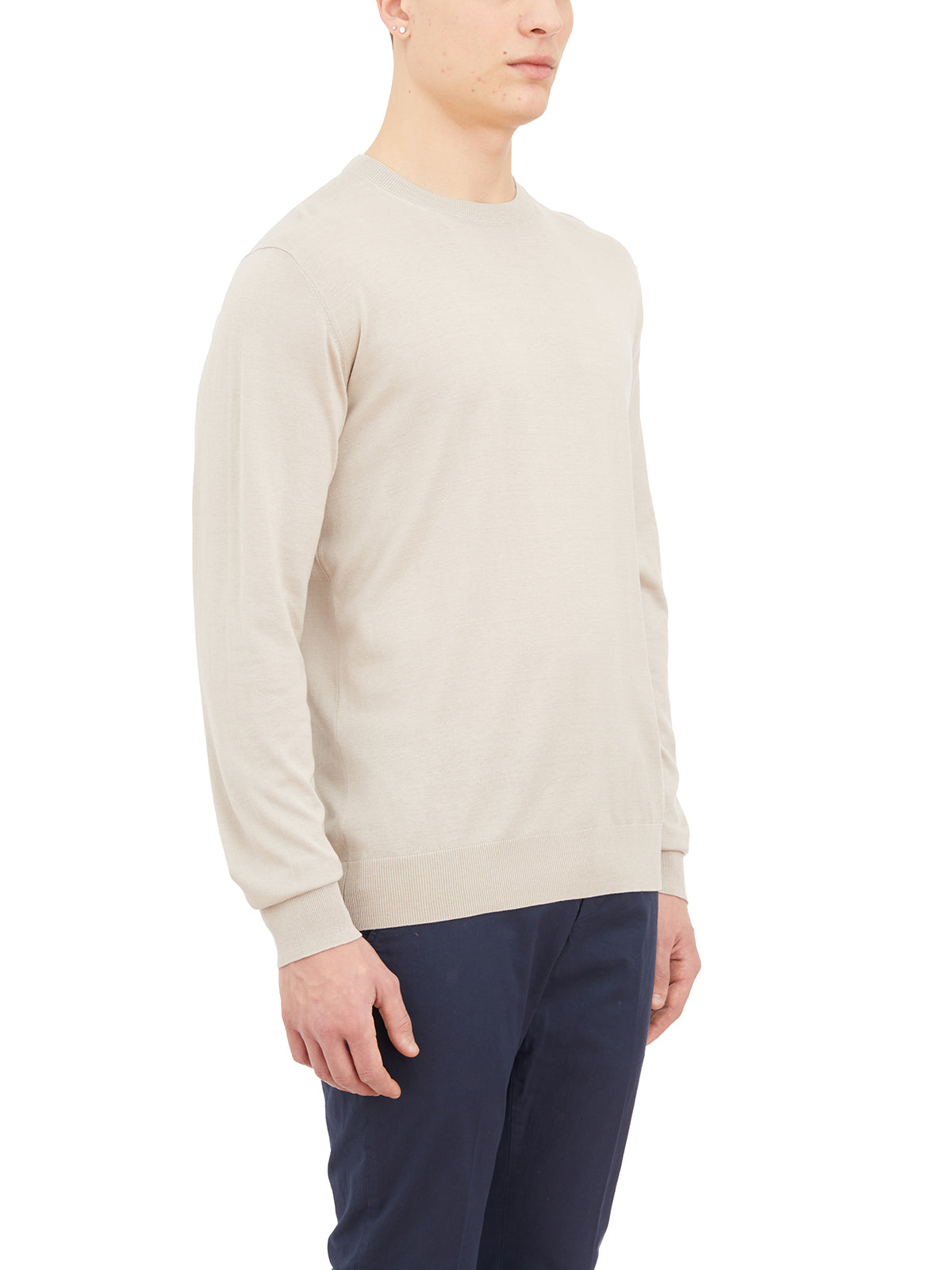 PAOLO PECORA Silk Cotton Crewneck Sweater - Size M