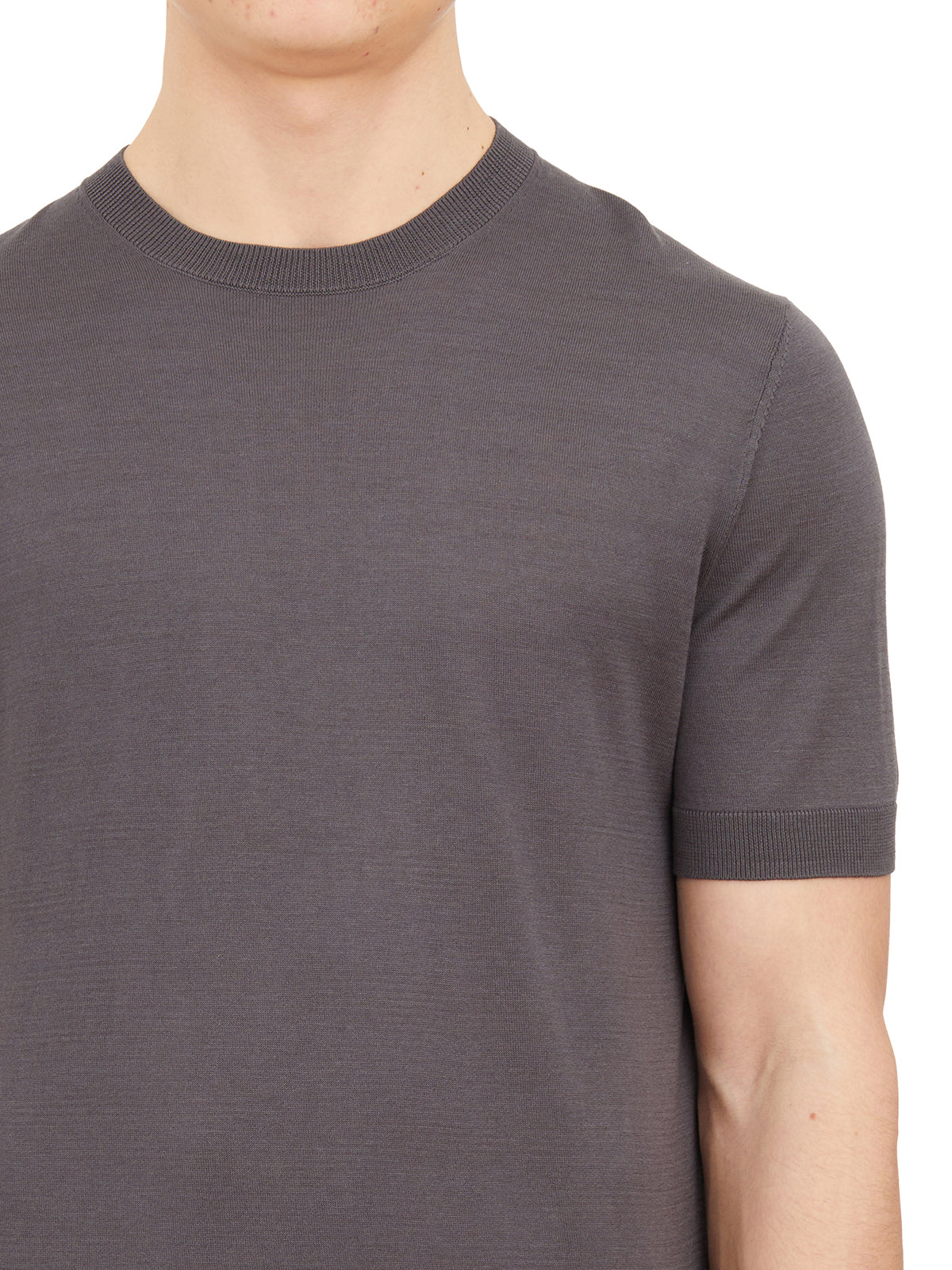 PAOLO PECORA Men's Lightweight T-Shirt in Silk and Cotton - Size 48