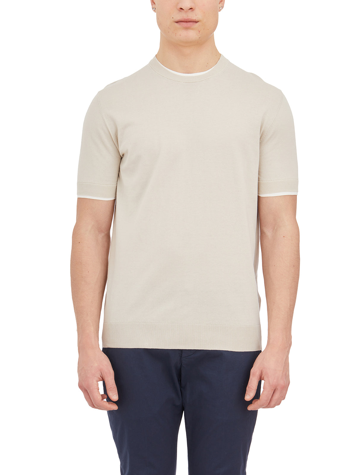 PAOLO PECORA Short Sleeve Crew Neck T-Shirt - Size M