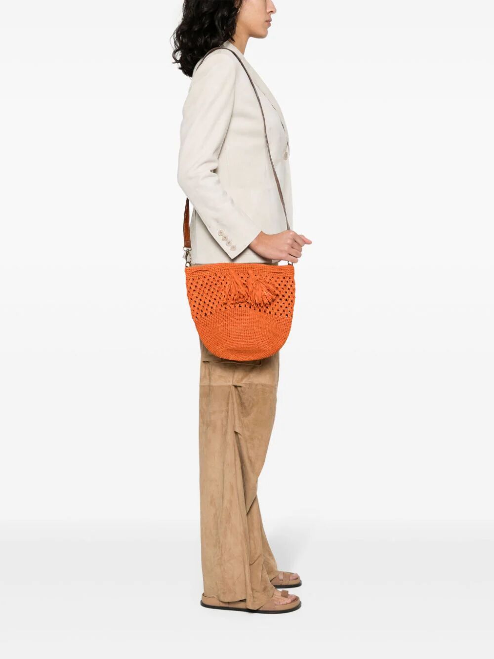 IBELIEV Mini Raffia Satchel Handbag