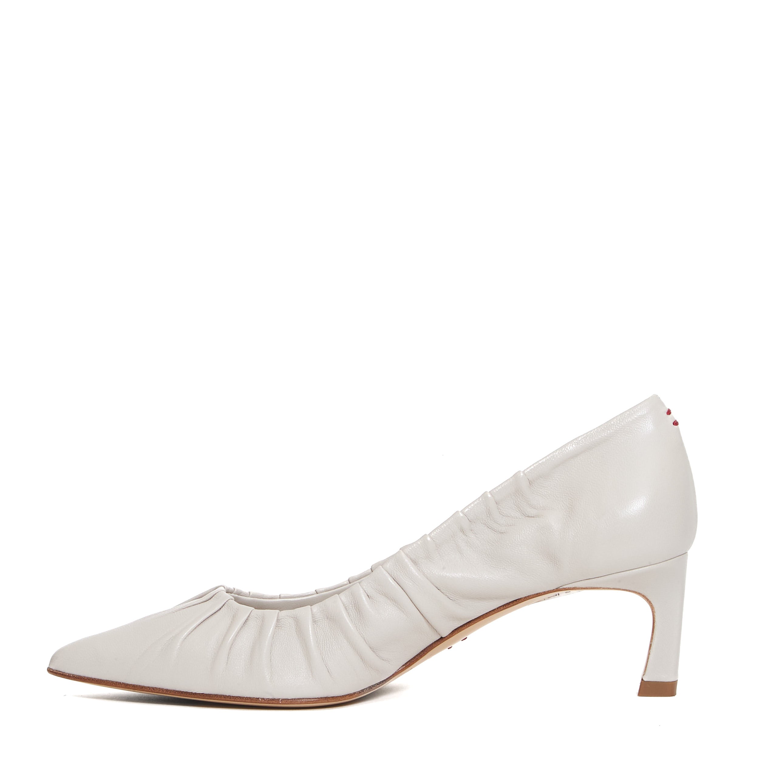 HALMANERA Elegant Ruched Pumps with 50mm Heel