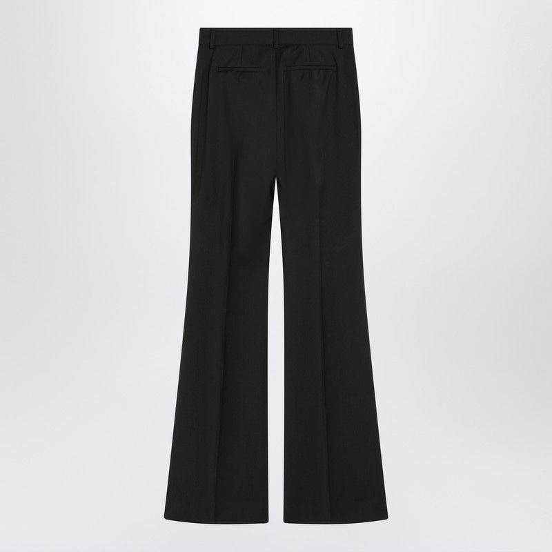 MAX MARA SPORTMAX High-Waisted Flared Trousers in Stretch Wool