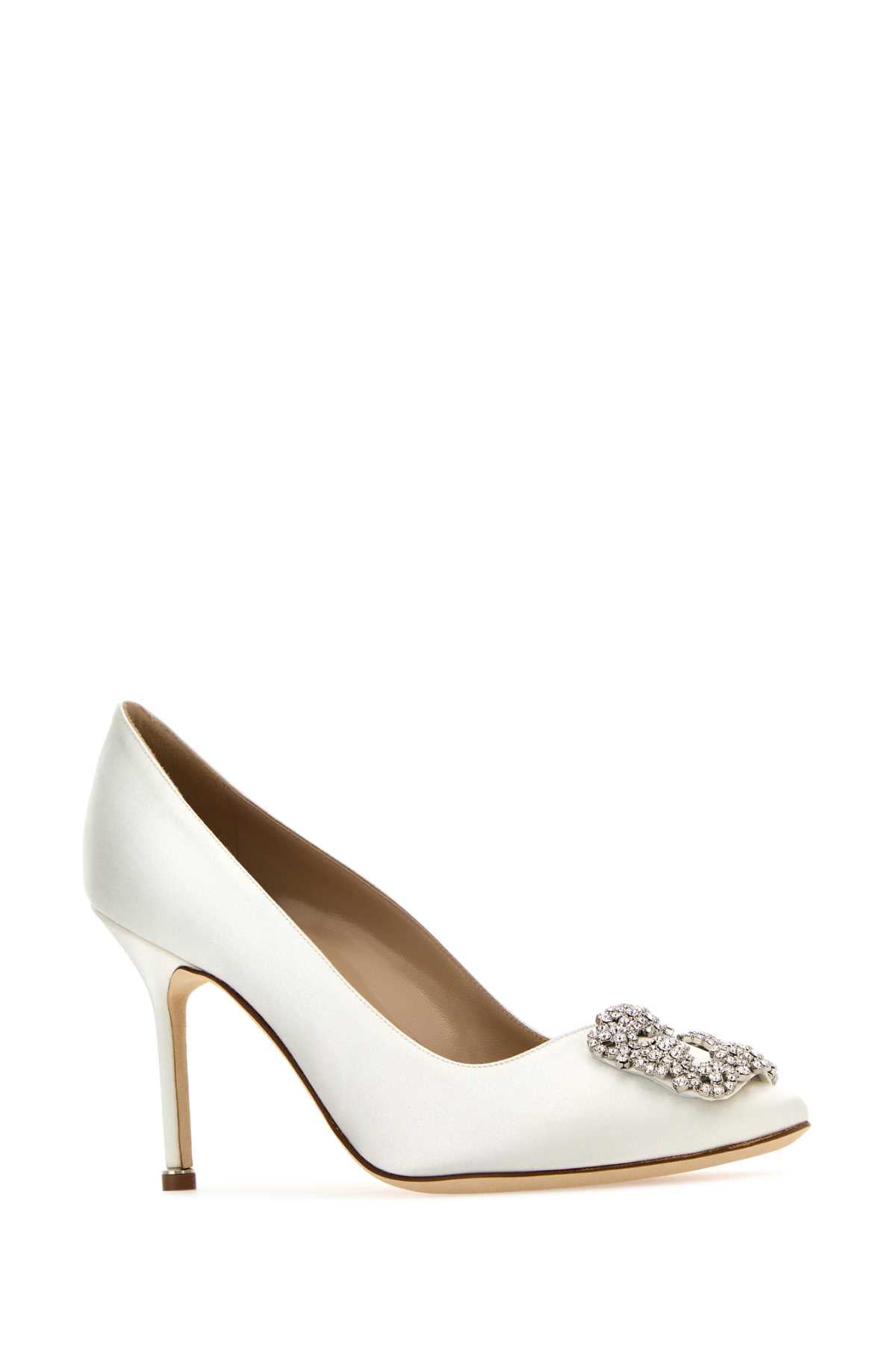 MANOLO BLAHNIK Elegant Satin Hangisi Pumps for Women - 2025 Edition