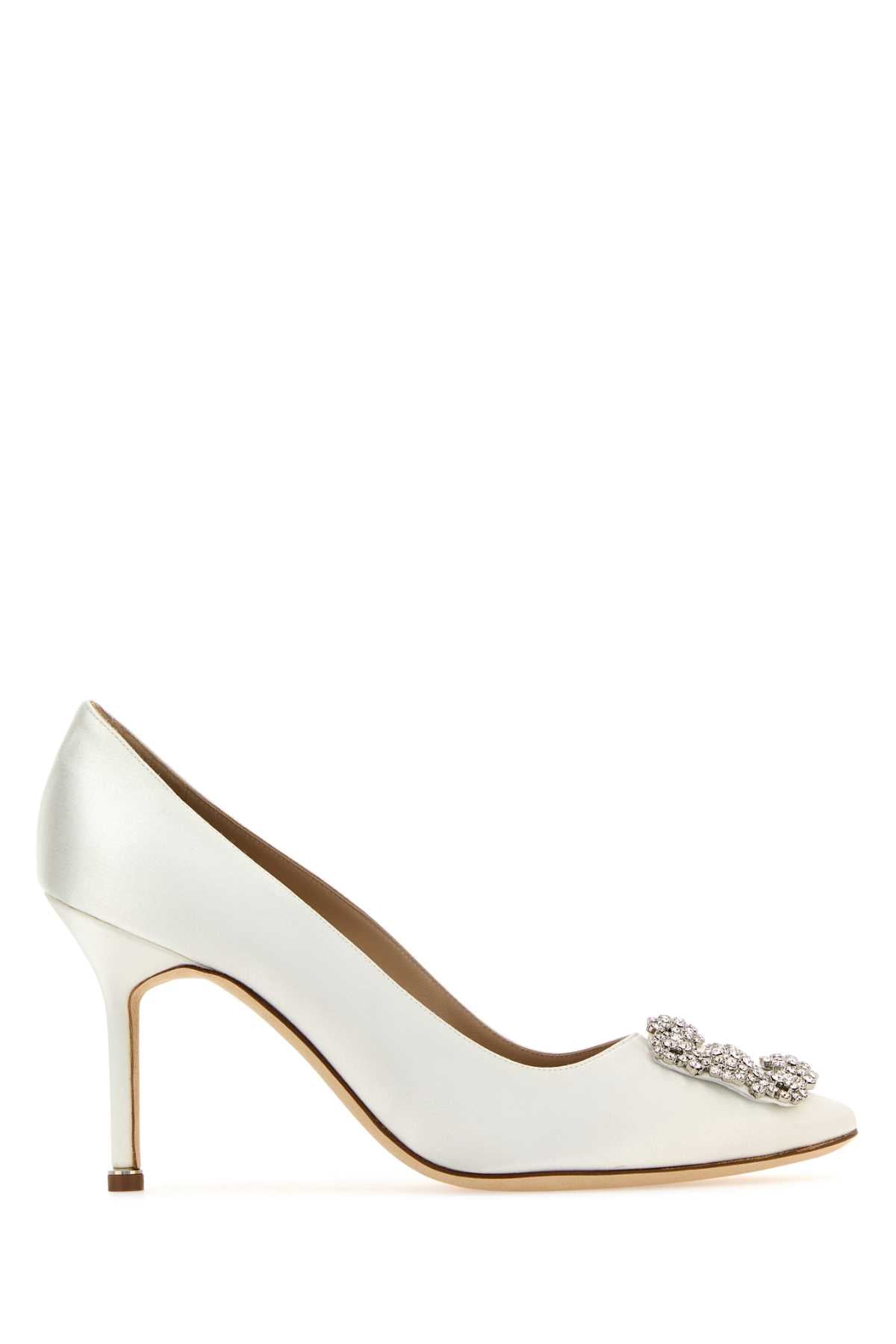 MANOLO BLAHNIK Elegant Satin Hangisi Pumps for Women - 2025 Edition