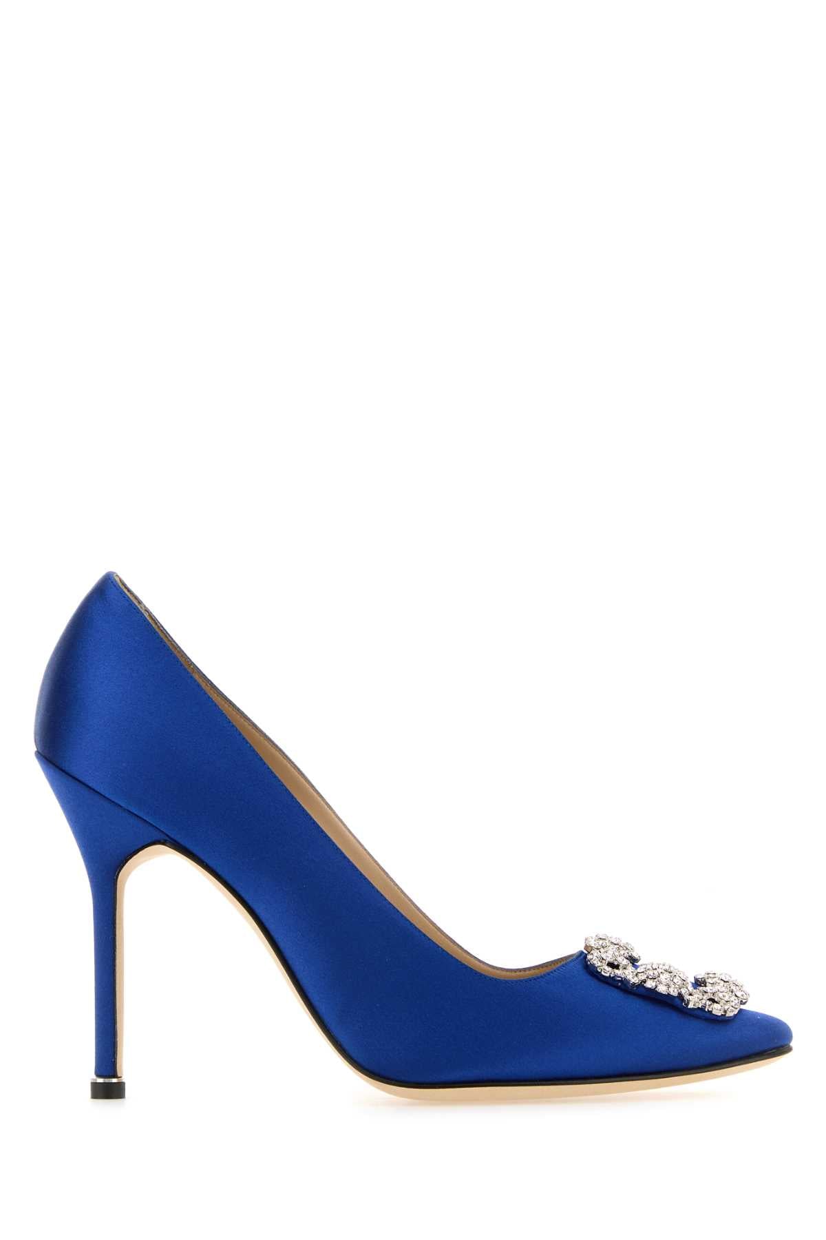 MANOLO BLAHNIK Elegant Satin Hangisi 105 Pumps
