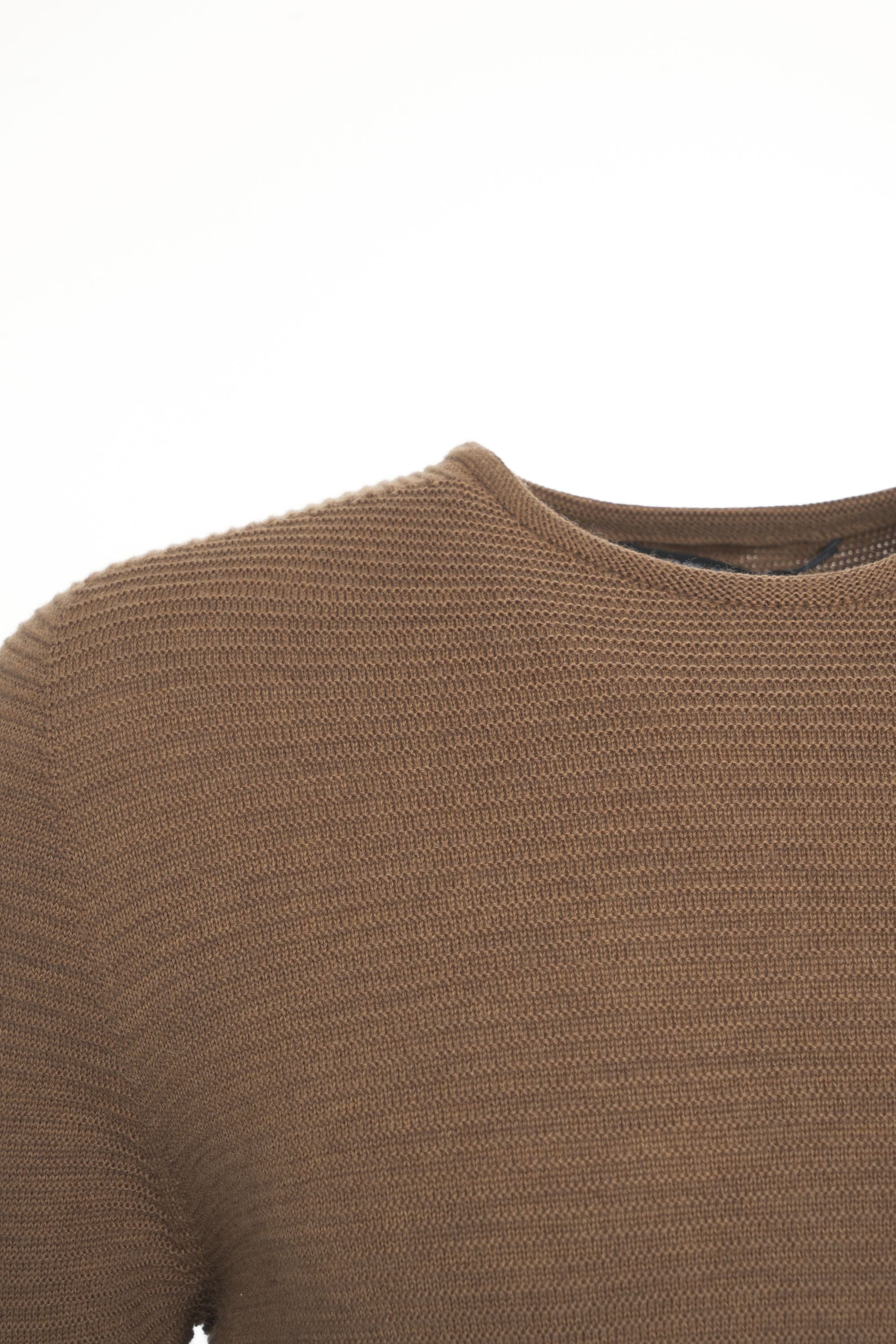 HANNES ROETHER Ribbed Crew Neck Sweater for Men