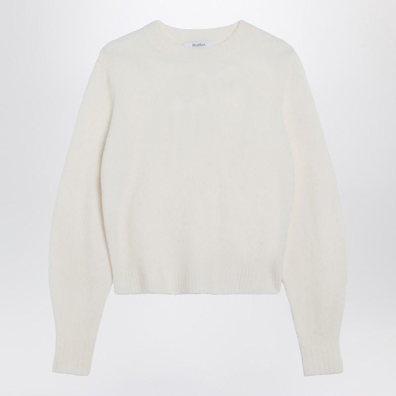 MAX MARA Stretch Cashmere Knit Sweater with Wide Round Neckline for Women