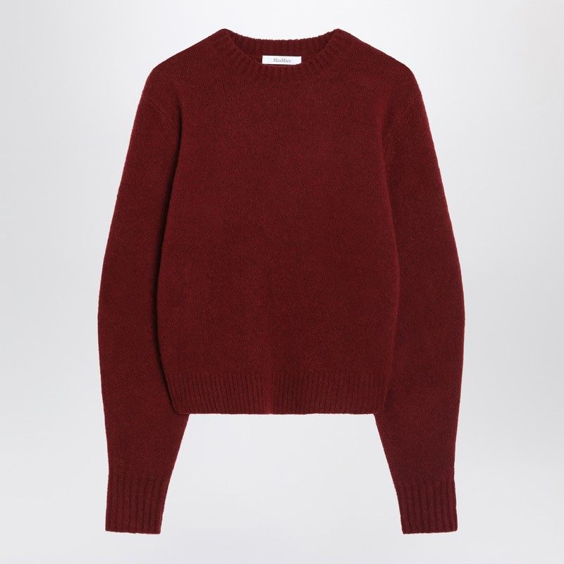 MAX MARA Stretch Cashmere Knit Sweater with Wide Round Neckline