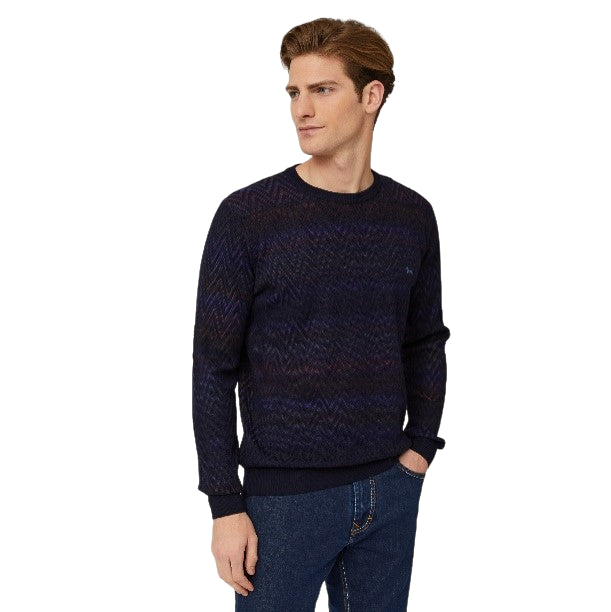 HARMONT & BLAINE Men's Elegant Zig-Zag Pullover