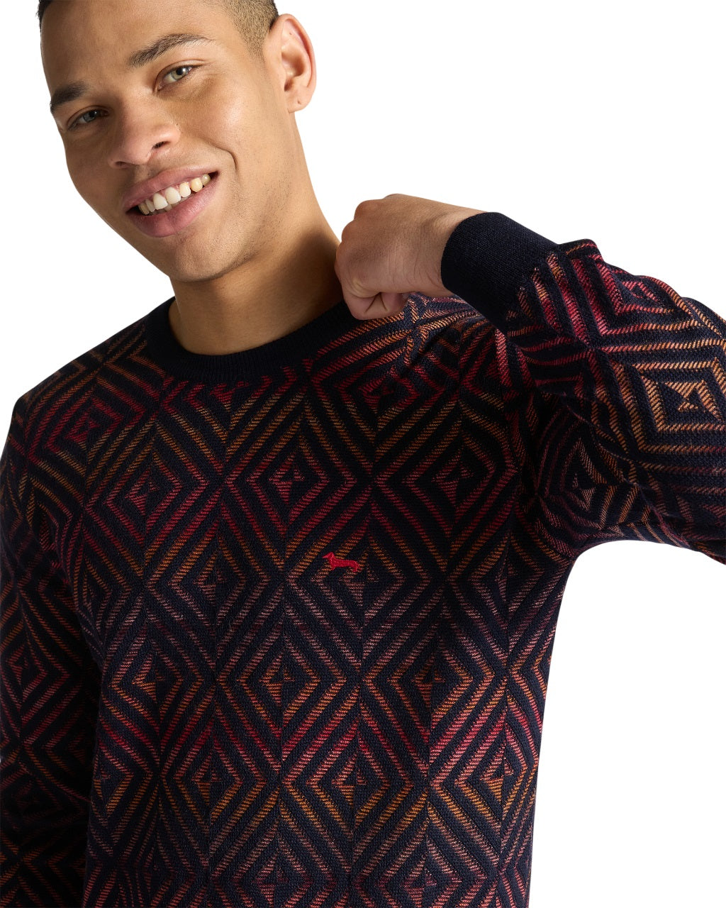 HARMONT & BLAINE 3D Diamond Pattern Sweater for Men
