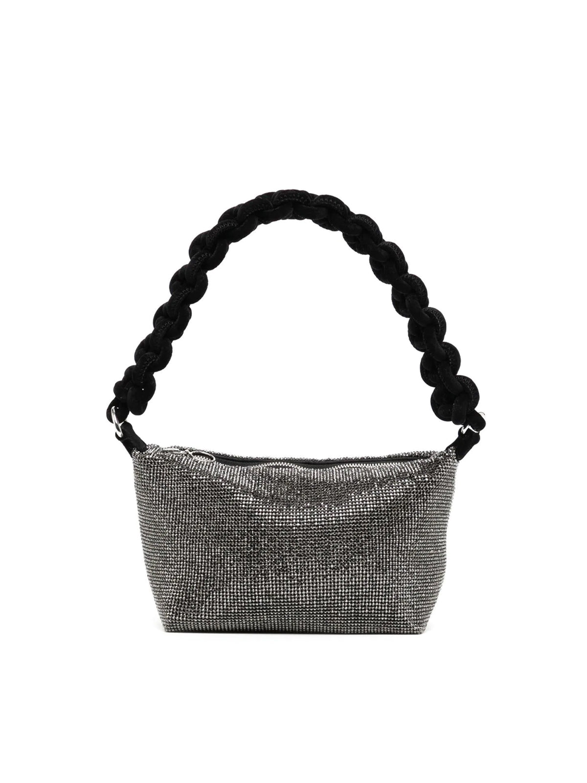 KARA Mini Crystal Mesh Cobra Pouch Handbag