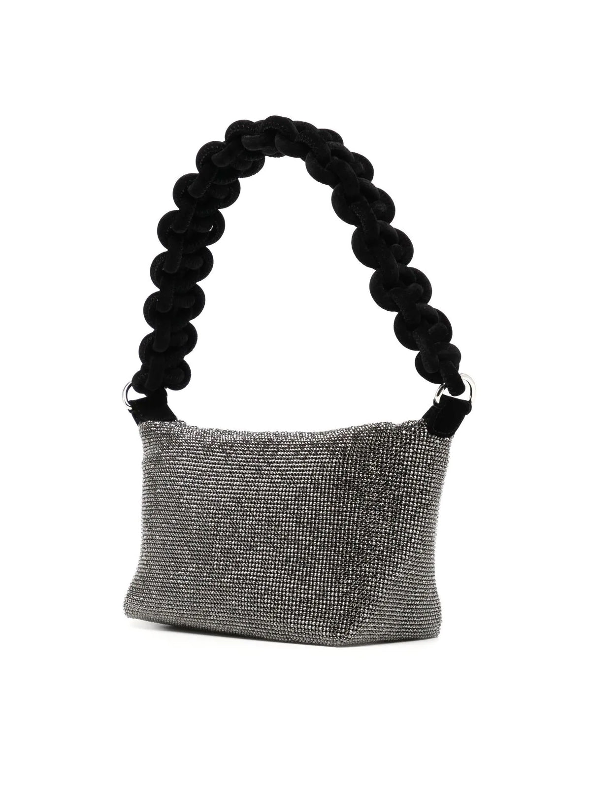 KARA Mini Crystal Mesh Cobra Pouch Handbag