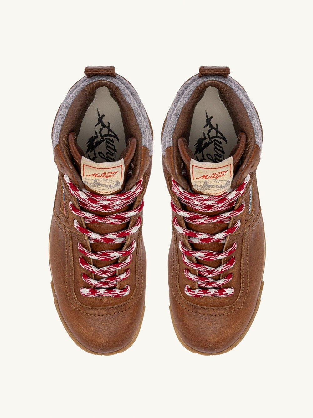 AUTRY Women’s Hiking Boots in Natural Leather and Fabric