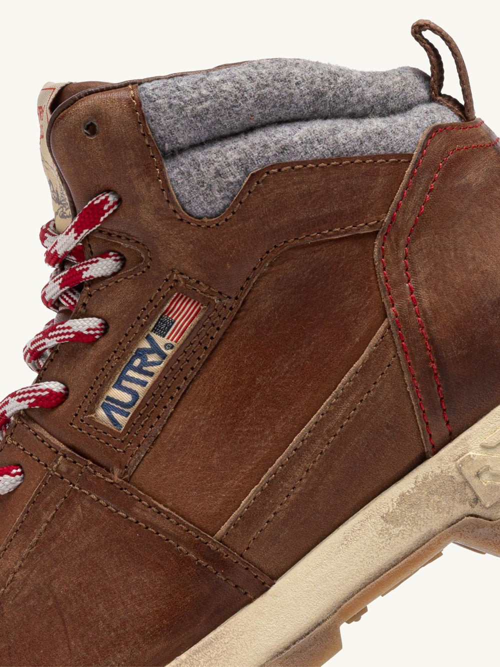 AUTRY Women’s Hiking Boots in Natural Leather and Fabric