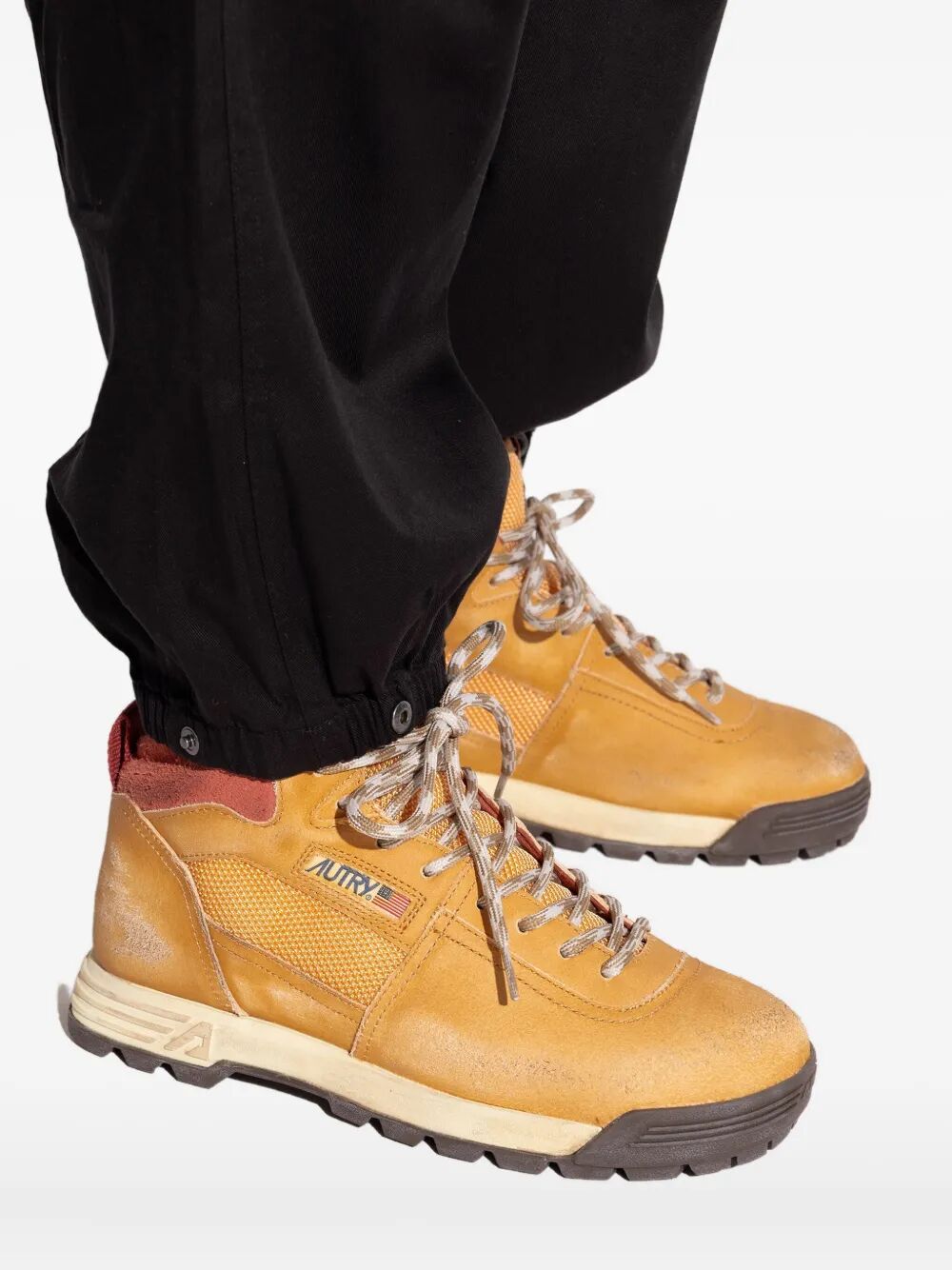 AUTRY Mid Worn-Out Effect Suede Sneakers for Women