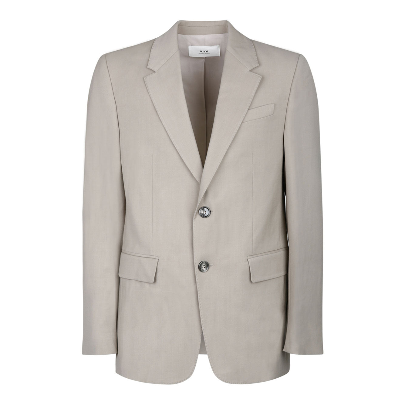 AMI PARIS Almond Beige Wool Jacket for Men - SS24 Collection