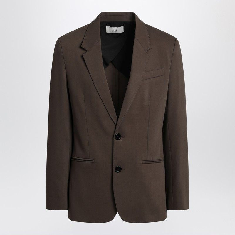 AMI PARIS Single-Breasted Wool Jacket