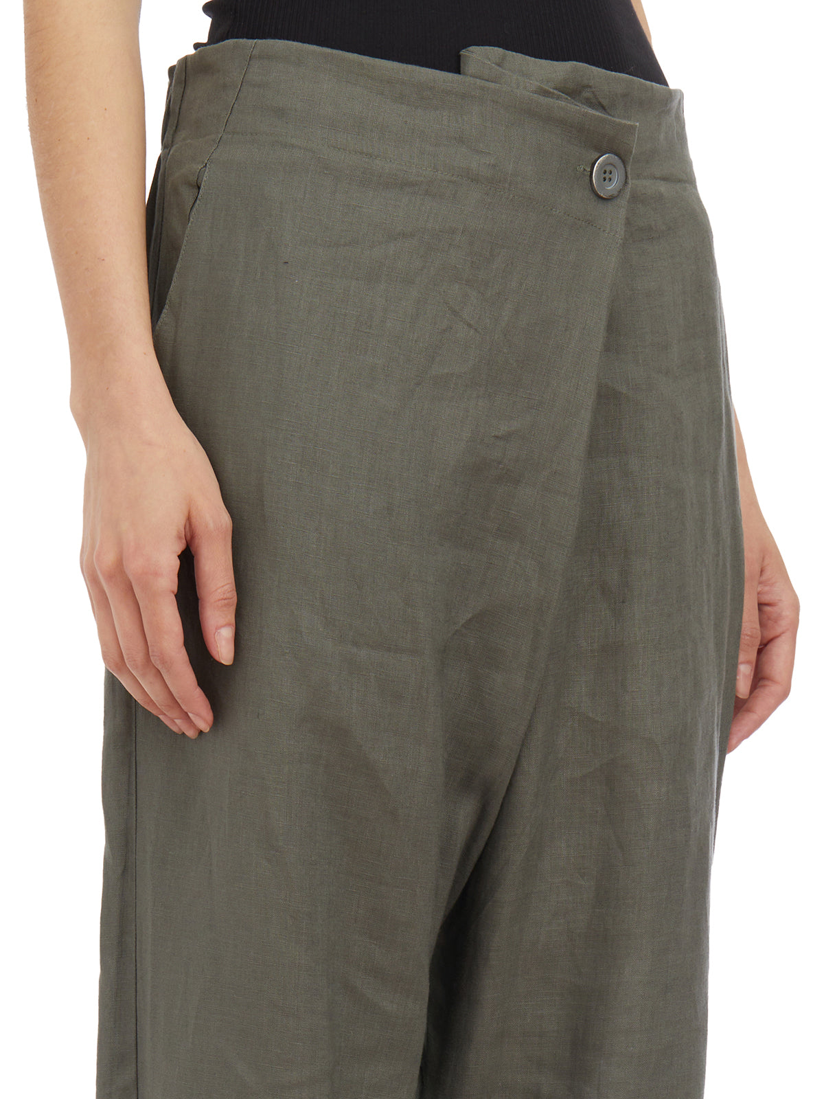 STUDIO B3 Linen Trousers for Women - Size S