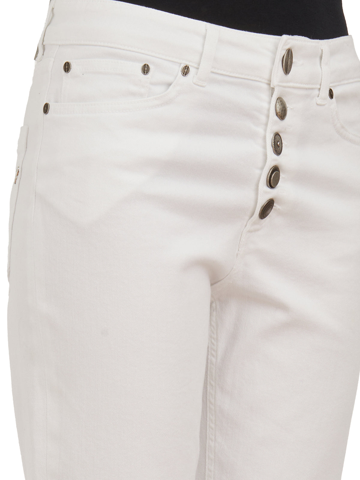 DONDUP Cropped Jeans with Jewel Buttons - Size 26