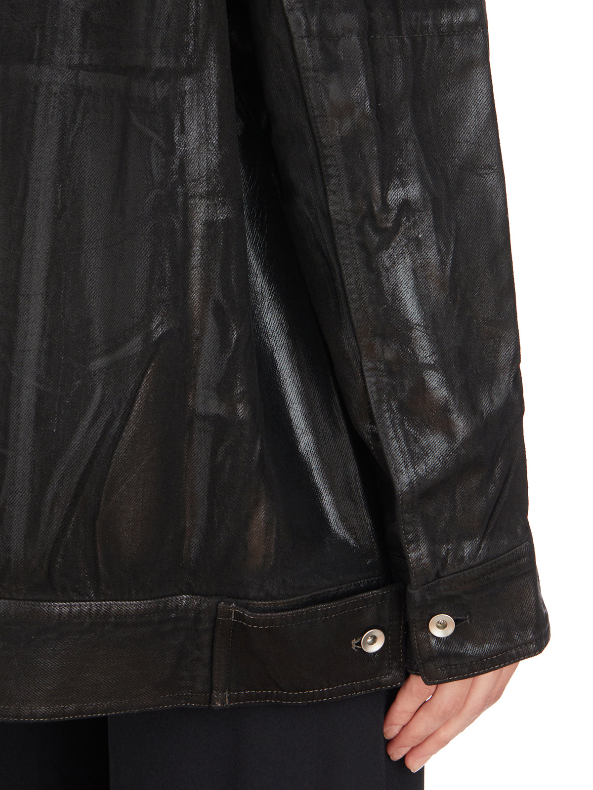 RICK OWENS Cotton Worker Jacket with Removable Shoulder Straps - Size S