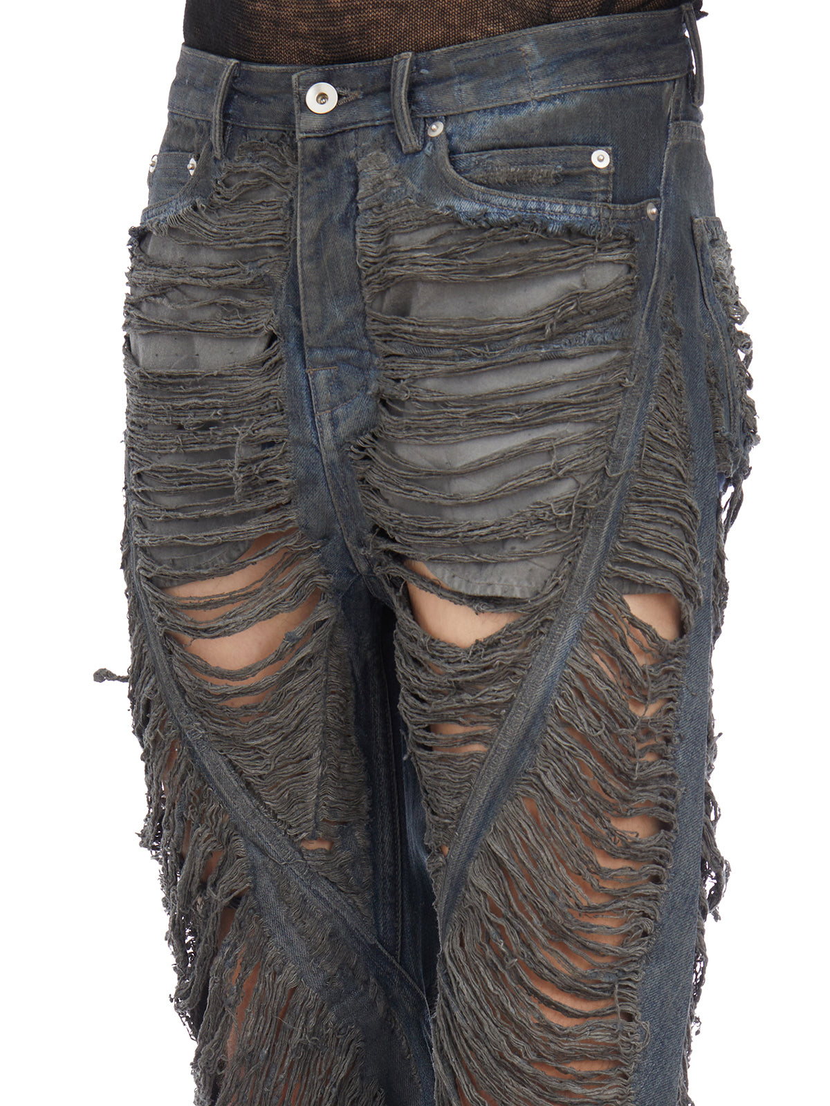 RICK OWENS Bias Bootcut Denim Pants - Size 30