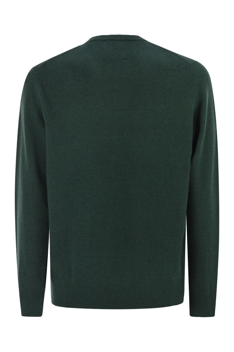 MC2 SAINT BARTH Men's Crew Neck Sweater with Embroidered Front