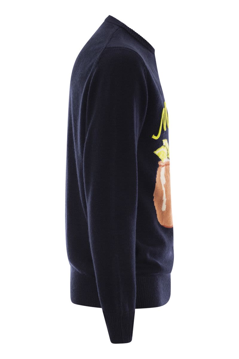 MC2 SAINT BARTH Dynamic Flat Jumper with Moscow Graphic for Men