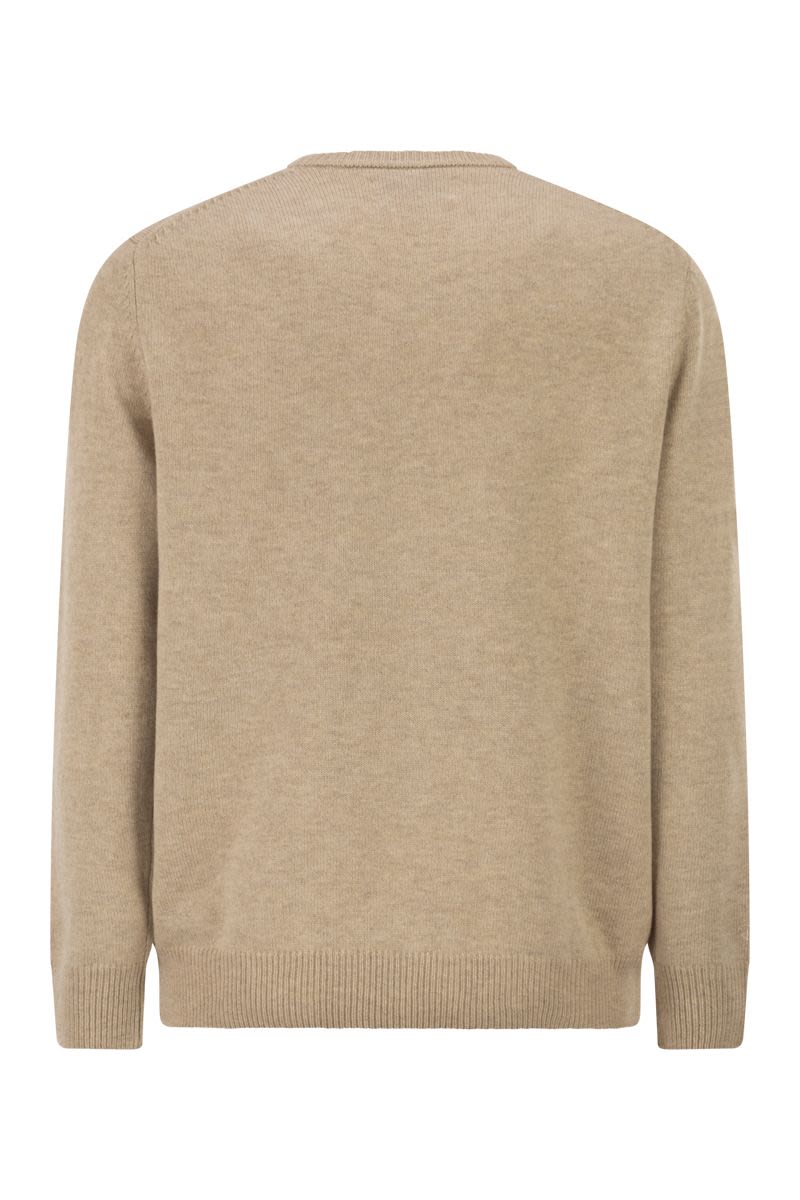 MC2 SAINT BARTH Men's Crew Neck Sweater with Front Embroidery