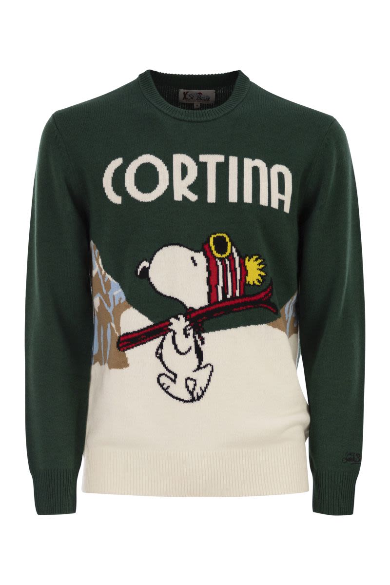 MC2 SAINT BARTH Men's Crew Neck Sweater with Front Embroidery