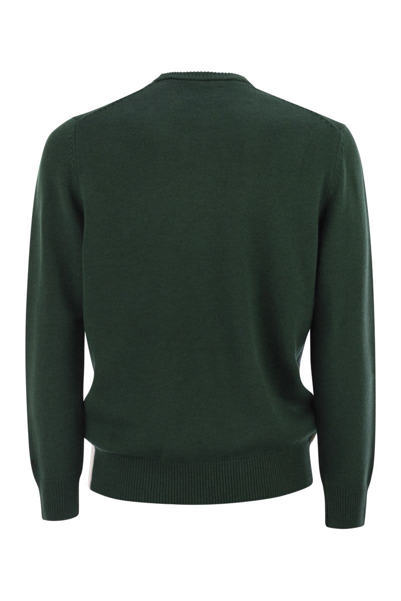 MC2 SAINT BARTH Men's Crew Neck Sweater with Front Embroidery