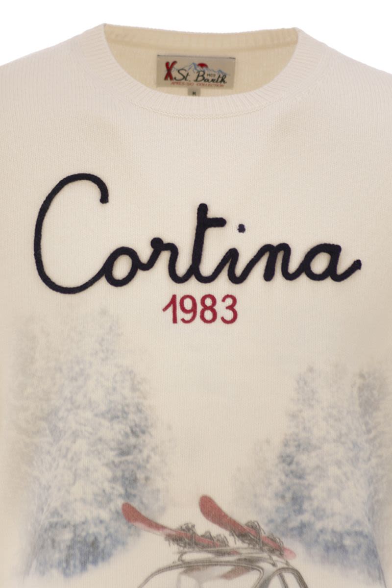 MC2 SAINT BARTH Elegant Men's Crew Neck Sweater with Front Embroidery