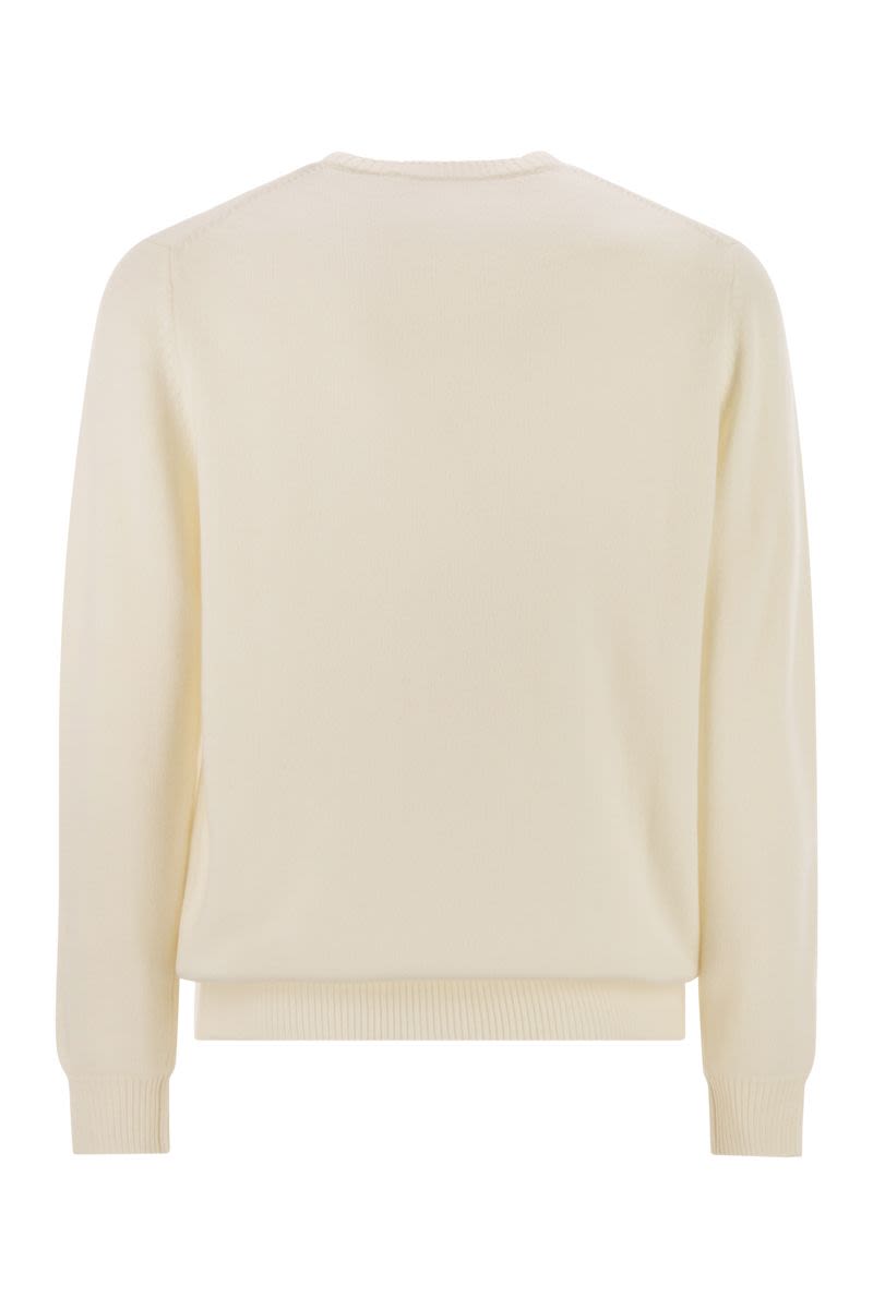 MC2 SAINT BARTH Elegant Men's Crew Neck Sweater with Embroidered Detail