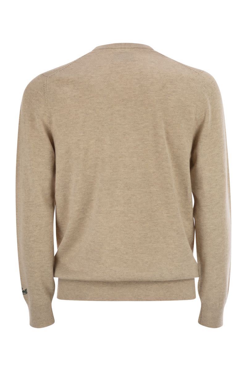 MC2 SAINT BARTH Men's Crew Neck Jumper with Embroidered Detail