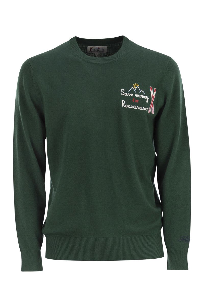 MC2 SAINT BARTH Elegant Crew Neck Jumper with Embroidered Detail for Men