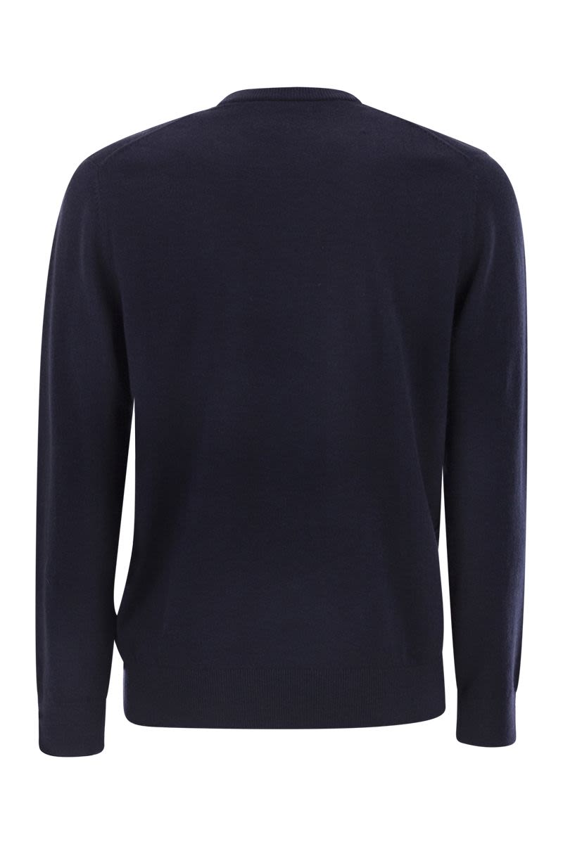 MC2 SAINT BARTH Men's Elegant Crew Neck Jumper with Chest Embroidery