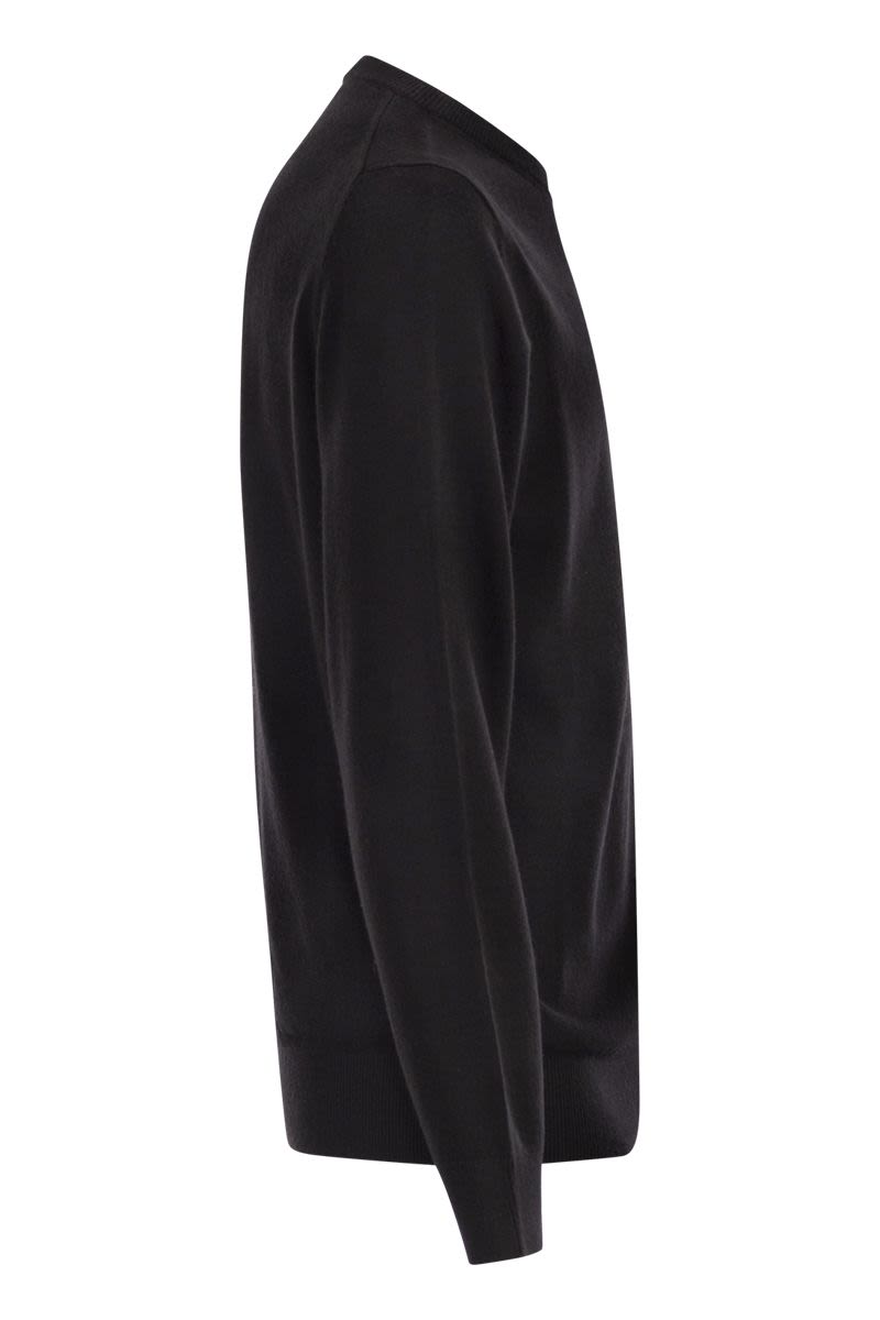 MC2 SAINT BARTH Heron - Men's Crew Neck Jumper with Embroidered Detail