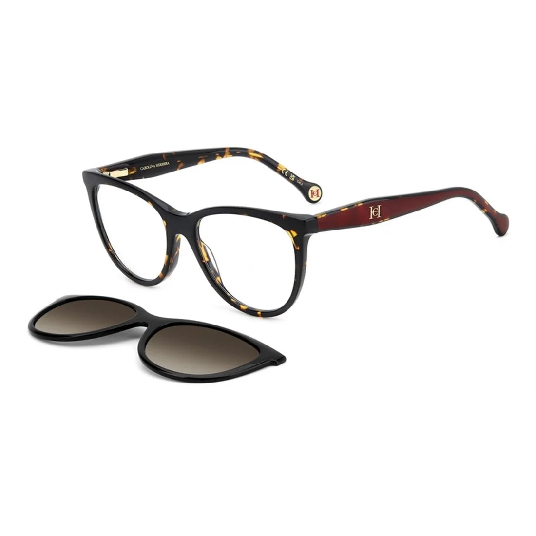 CAROLINA HERRERA Sleek Polarized Clip-On Sunglasses for Women