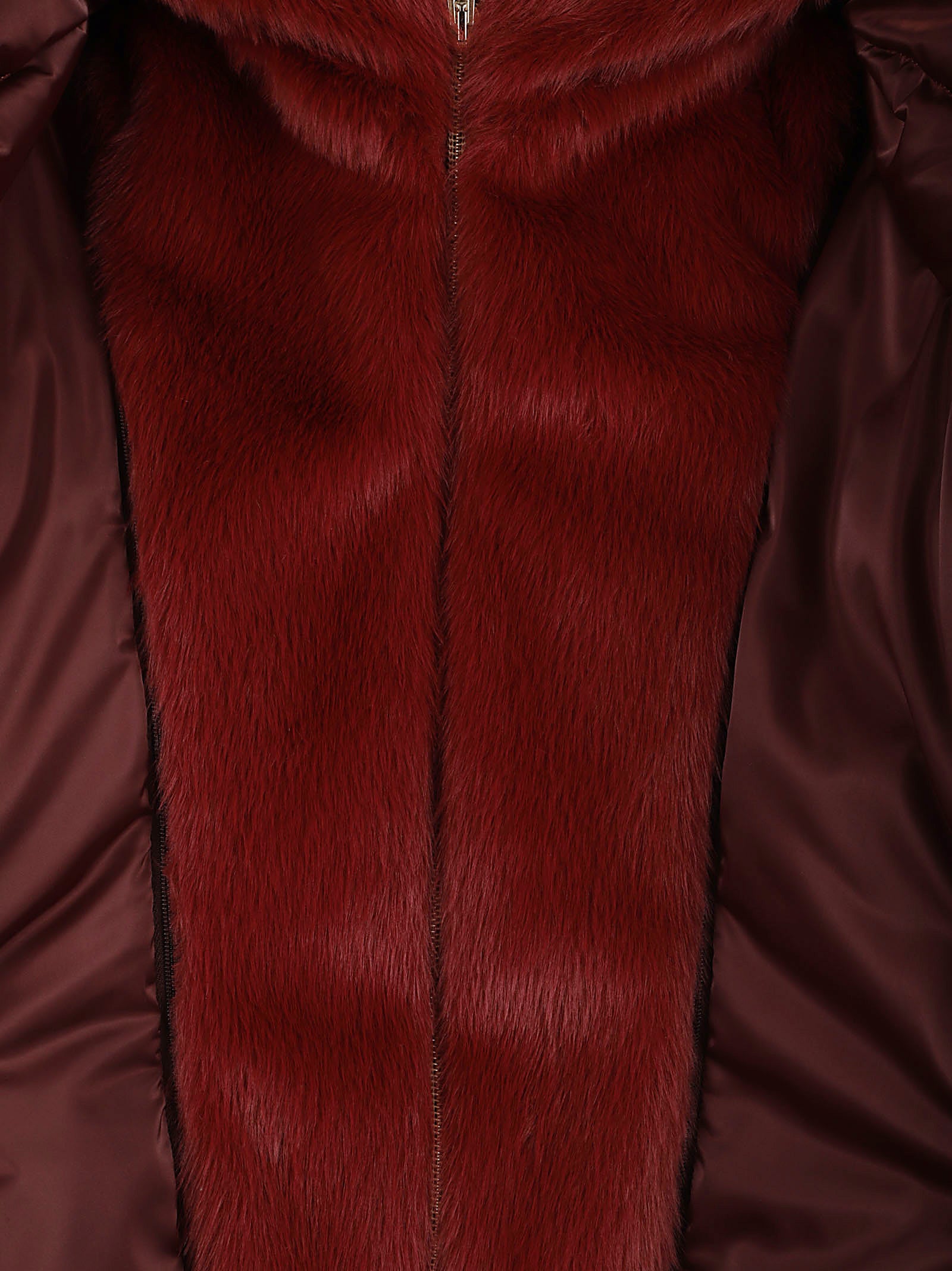 HERNO A-Shape Satin Jacket with Fixed Hood and Cozy Down Padding