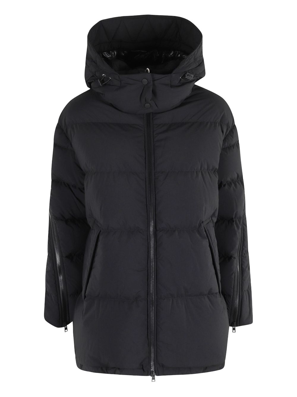 HERNO A-Shape Quilted Down Jacket with Hood for Women
