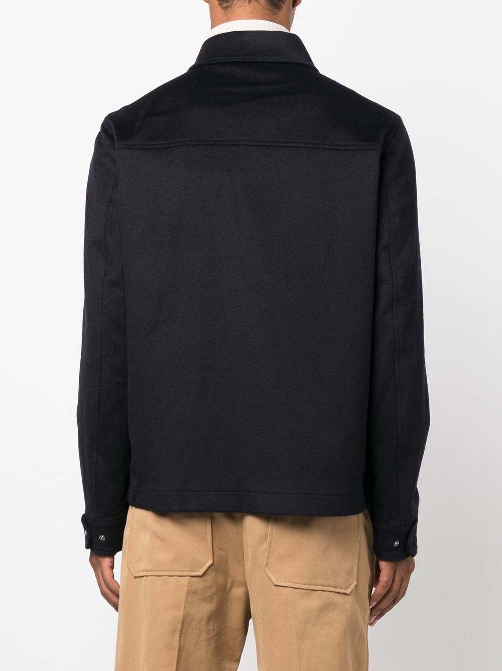 HERNO Luxurious Brushed Wool and Cashmere Shirt Jacket for Men