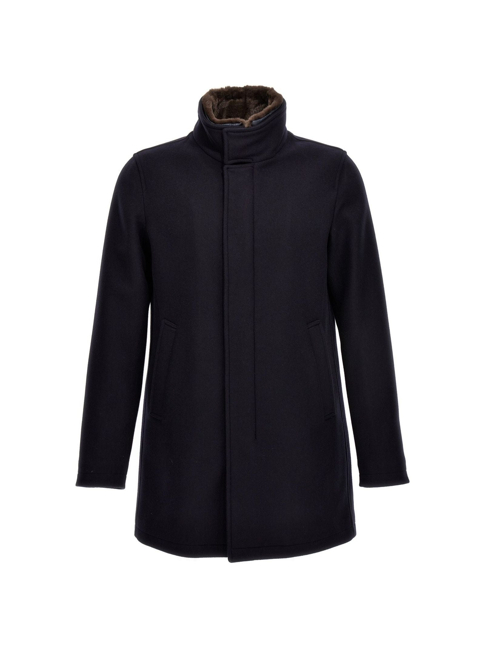 HERNO Men's Luxurious Winter Jacket with Removable Fur Collar