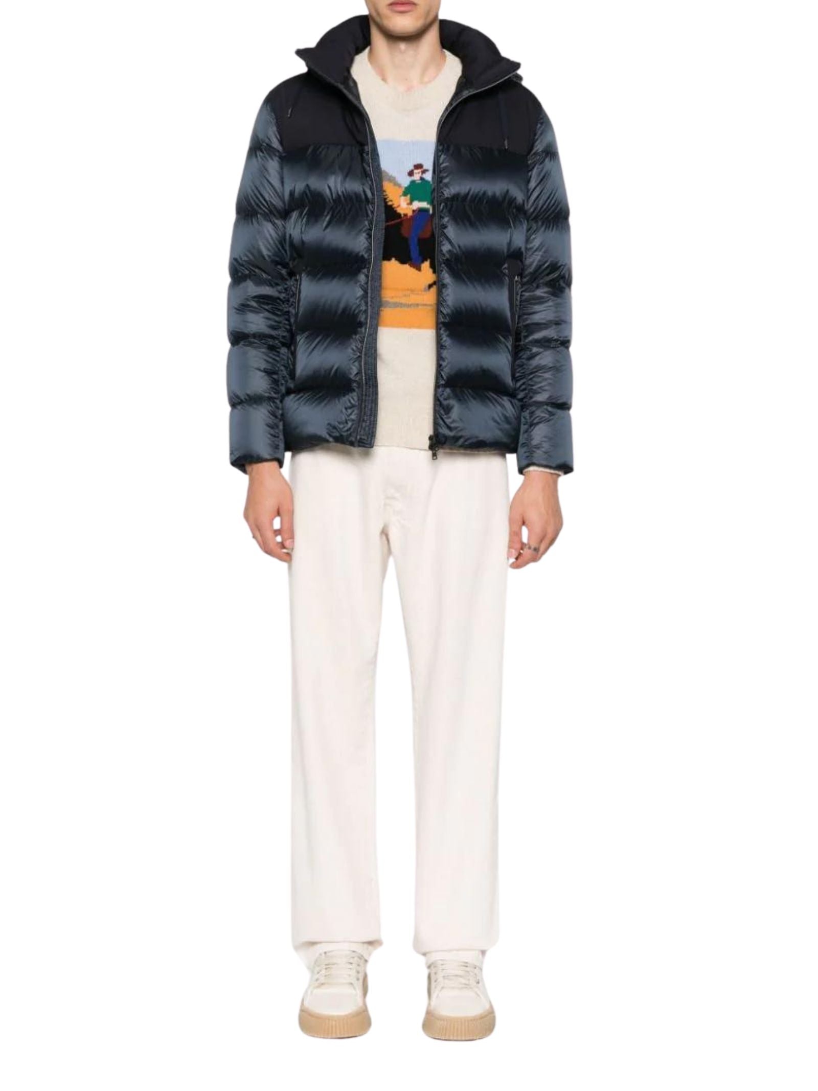 HERNO Padded Drawstring Hood Jacket for Men - FW25