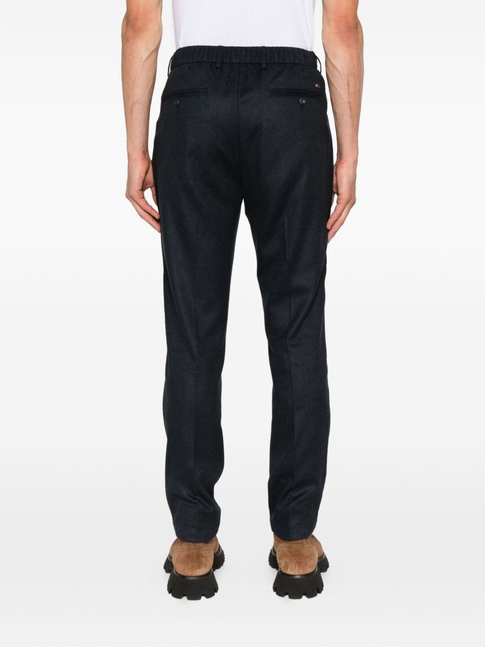 HERNO Luxury Cashmere-Silk Blend One-Pleat Trousers for Men